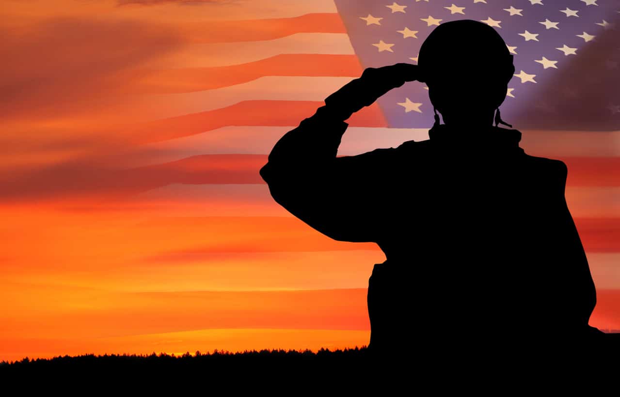 Greeting card for Veterans Day , Memorial Day, Independence Day .USA celebration. Concept – patriotism, protection, remember ,honor Veteran Benefits at MPTF