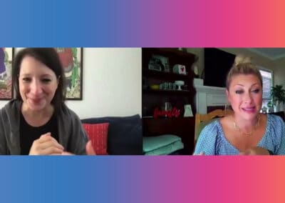 MPTF-Influencers-featuring-Elle-Key-(BQ) Two women are sitting on a couch talking to each other.