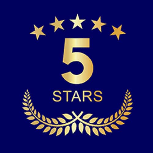 5stars The 5 stars logo on a blue background.
